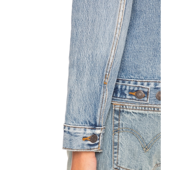 Levi's blue boyfriend trucker jacket SZM - Picture 16 of 16